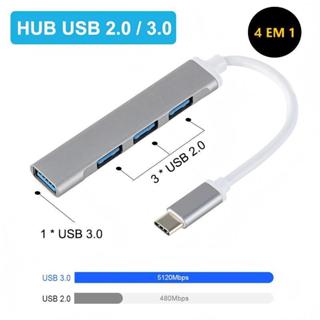 HUB 4 Em 1 USB C Para 3.0 HUB Adaptador Para Mouse Teclado Lenovo Macbook PC Laptop em Oferta na Shopee