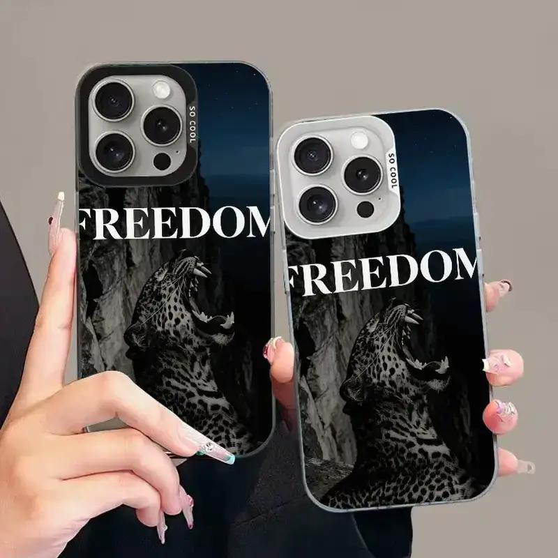 Capa de Telemóvel - Uma Capa de Telemóvel Vibrante com Impressão Prateada, Fabricada com Tecnologia IMD, Apresentando 