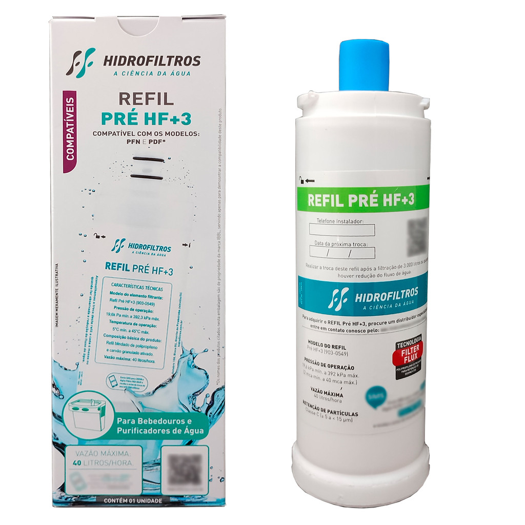 Filtro Refil Bebedouro PDF PFN Pré C+3 IBBL Compatível
