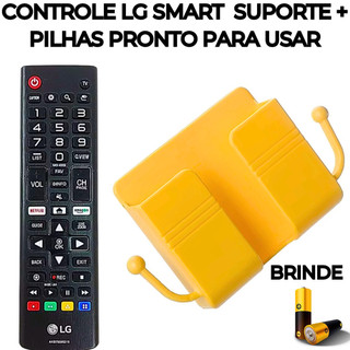 Controle Remoto LG Smart TV Netflix Compatível Pronto Para Usar + Suporte Universal + Pilhas Brinde