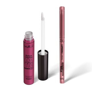 Combo Malva: Lapiseira Labial 0,35g + Batom Líquido Matte 5ml em Oferta na Shopee