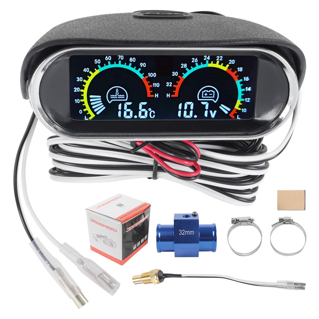 Relógio Digital 2 em 1 para Carros  Temperatura + Voltagem | Alerta em Oferta na Shopee