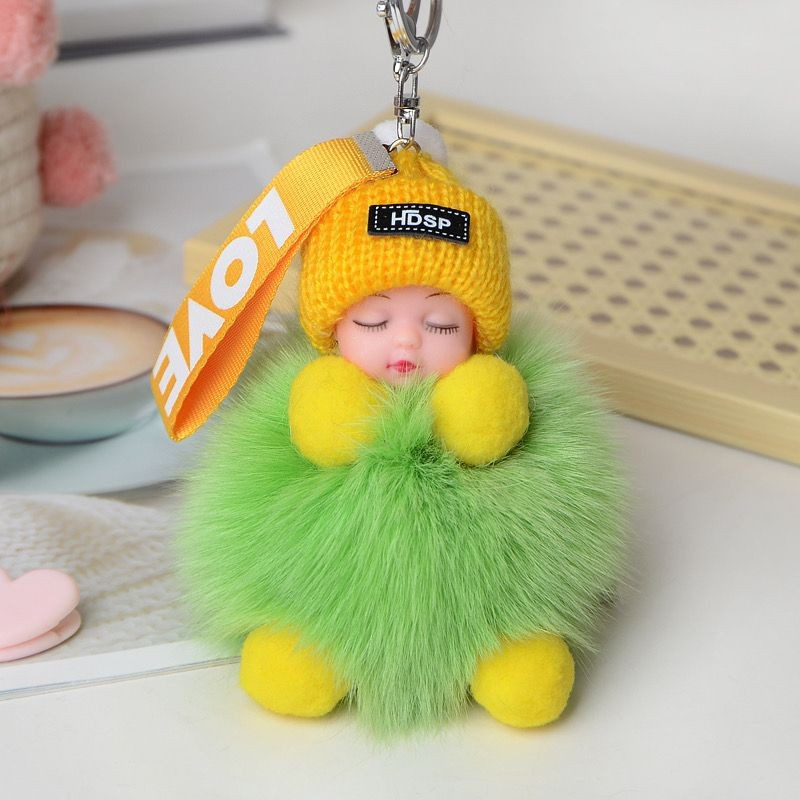 Novo produto pronto estoque saco de pele de raposa pingente bebê pingente bonito jóias de pelúcia chaveiro 2025 Super bo