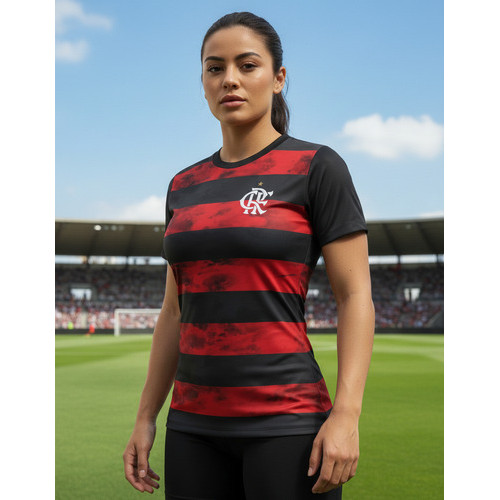 Camisa Flamengo Arbor Feminina Oficial Licenciado Braziline