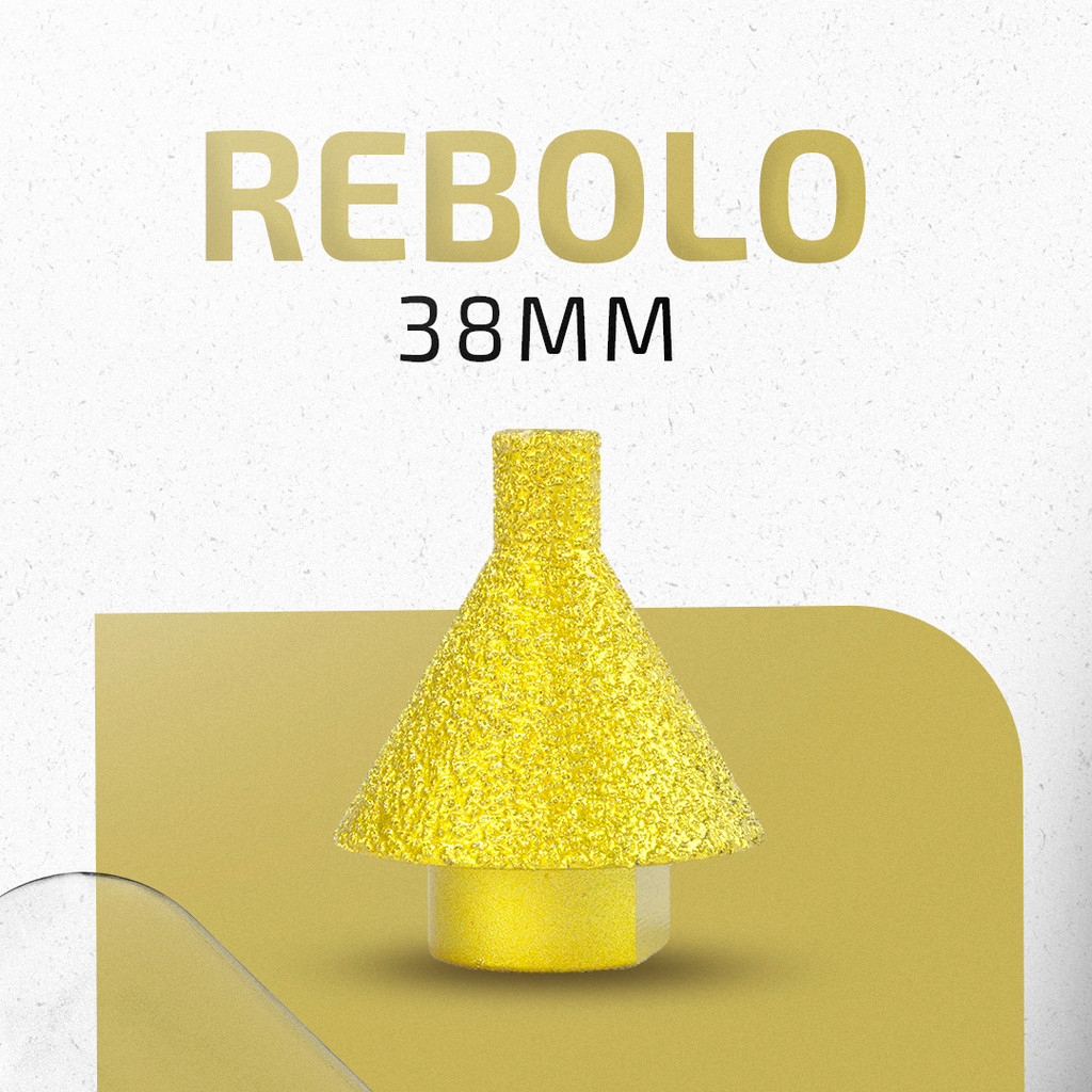 Broca De Chanfro Cônica Abrasiva Diamantada 9-38mm Rebolo Para Lixadeira, Esmerilhadeira e Furadeira