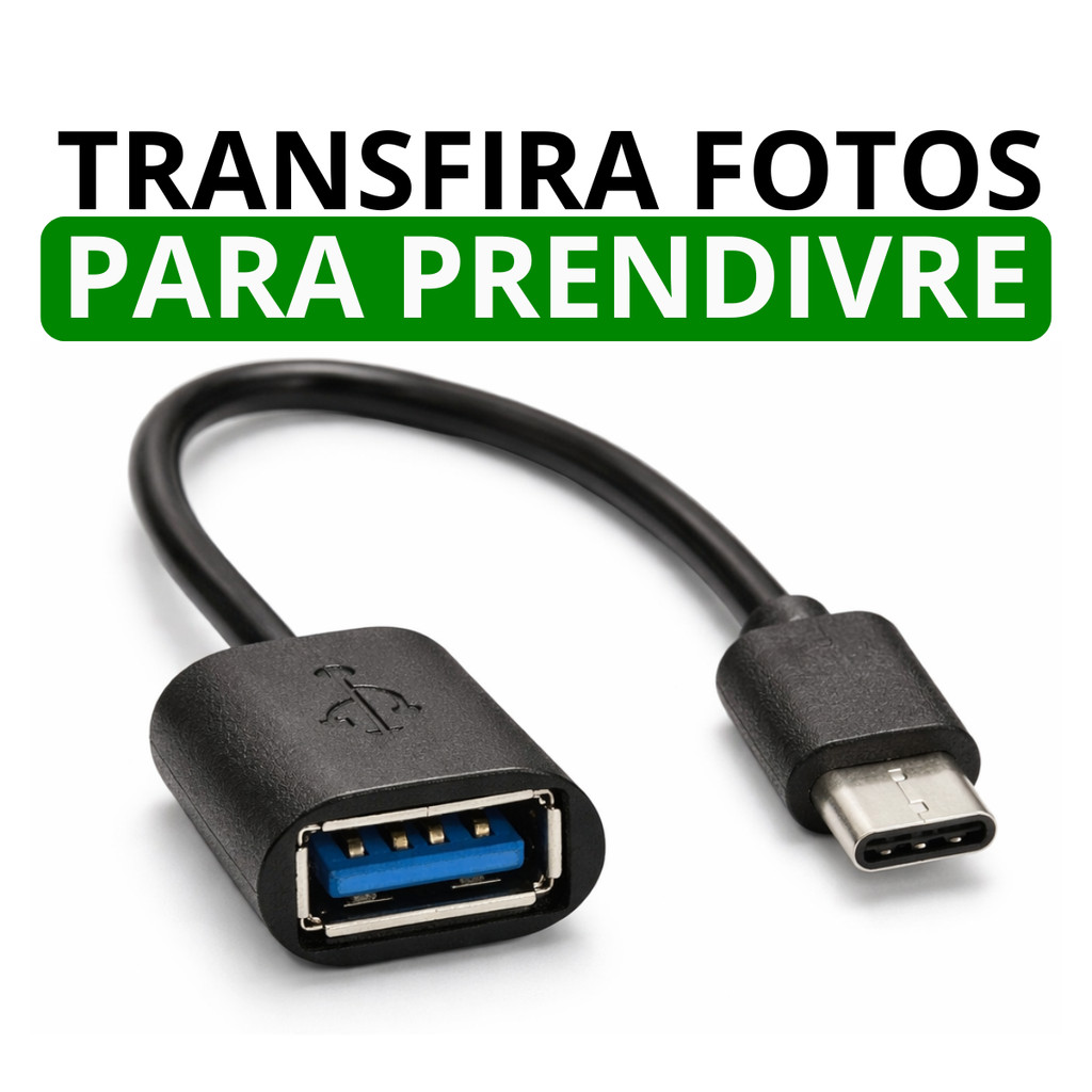 Cabo OTG Tipo C Modelo Android Novo Conecte Pen Drive  Mouse Teclado Transfira Fotos Para Pen Drive