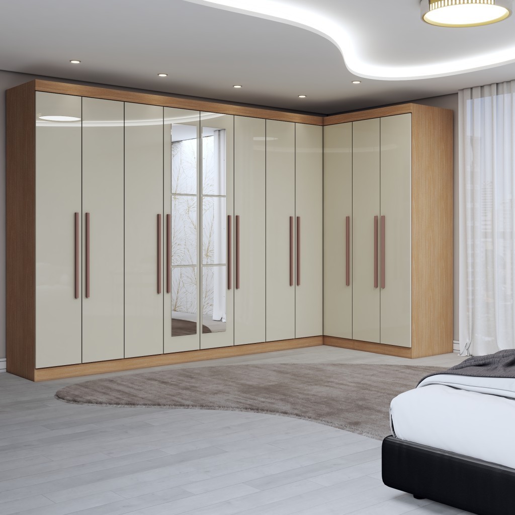 Guarda-Roupa Casal Modulado Odisseia 11 Portas 4 Gavetas Com Espelho - Panorama Móveis