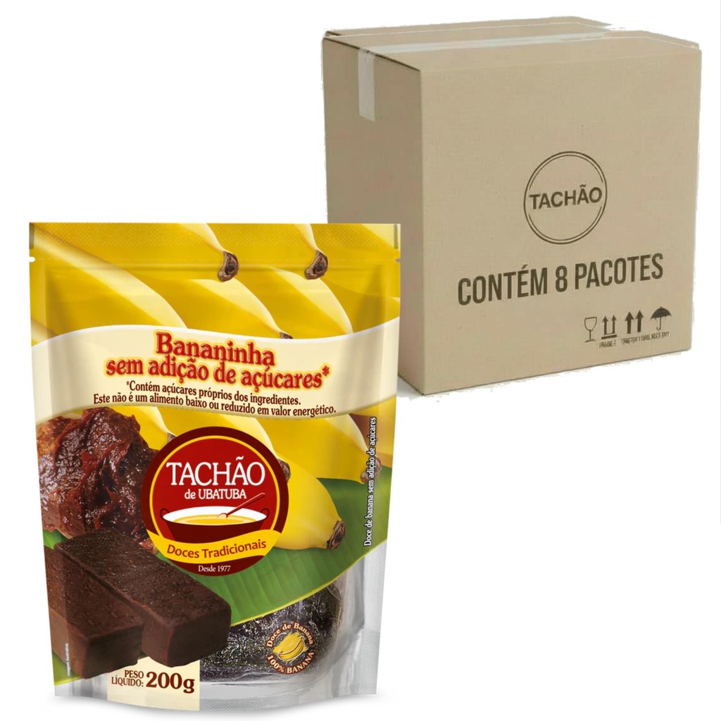 Kit 8un Bananinha s/ adição de Açúcar TACHÃO DE UBATUBA 200g