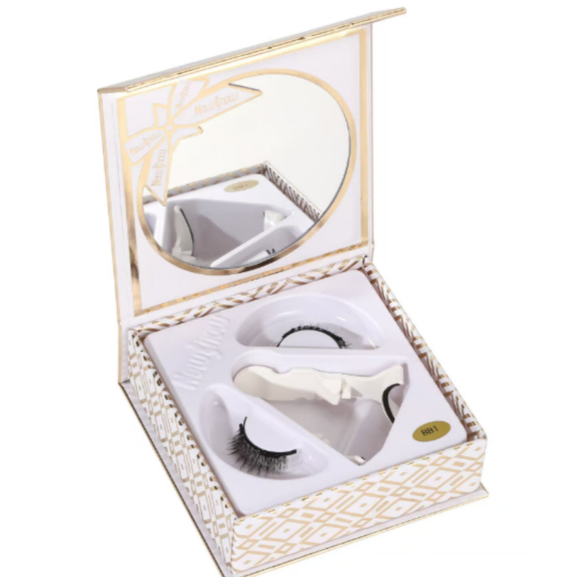 New Show Cílios Magnéticos Macios 2 Pares-Naturais,Sem Cola,Volume 3D,Preguiçosos E Clipes Incluídos