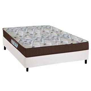 Cama Box Casal: Colchão Espuma D45 Ortobom /EP Anatômico Fort Tech ISO 150 + Base CRC Courano White(138x188) em Oferta na Shopee