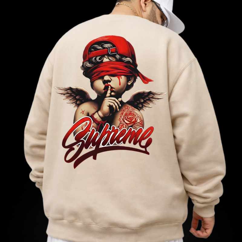 Moletom Masculino Streetwear Premium Anjo Costas