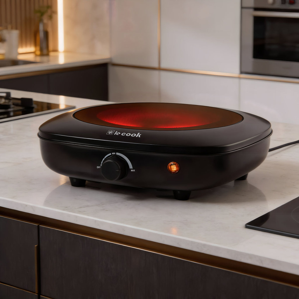 Fogão Cooktop 220v Vitrocêramico Eletrico Portatil 1 Boca Cozinha Buffet Restaurante Camping Le Cook