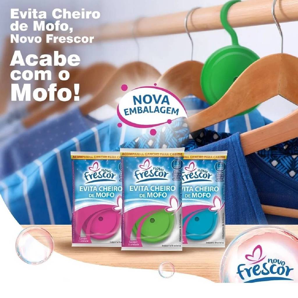 Evita Cheiro de Mofo Com 6 Unid, Mista Para Quartos, Armários Novo Frescor