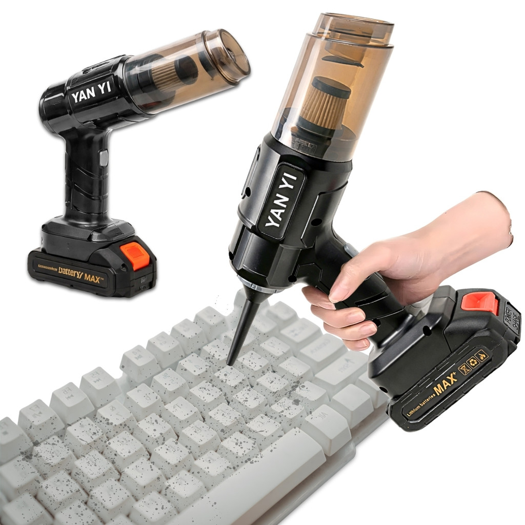 Aspirador Portátil 5 Em 1 Alta Potência Com Bateria Recarregável E Filtro Lavável