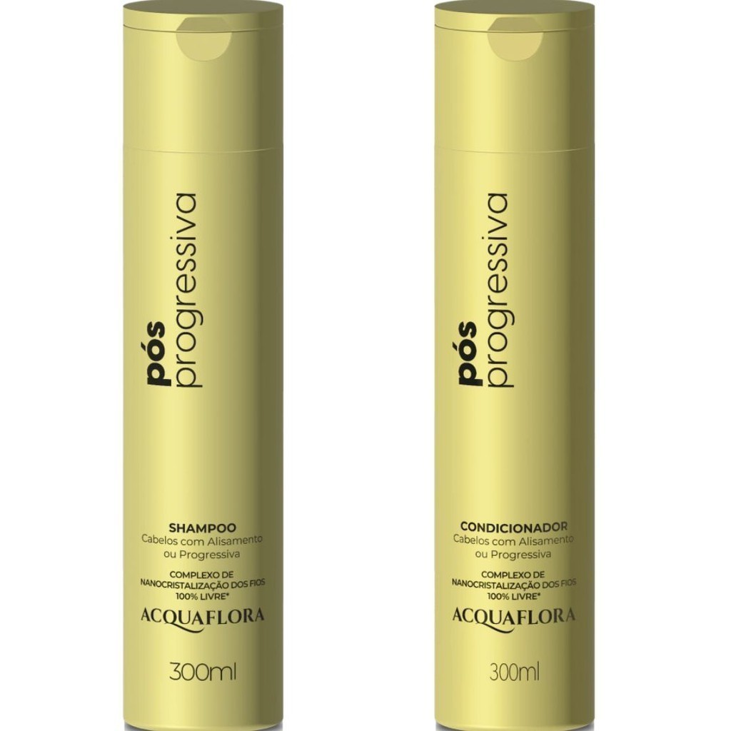 Kit Pós Progressiva Acquaflora -  Shampoo 300ml + Condicionador 300ml  - Acquaflora