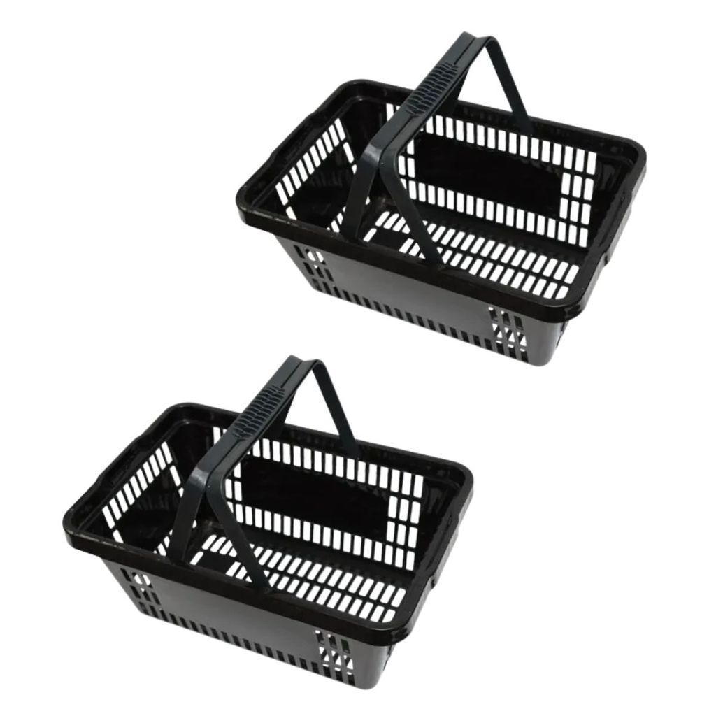 Kit 2 Mini Cestas Plásticas Empilháveis Para Farmácias e Perfumarias