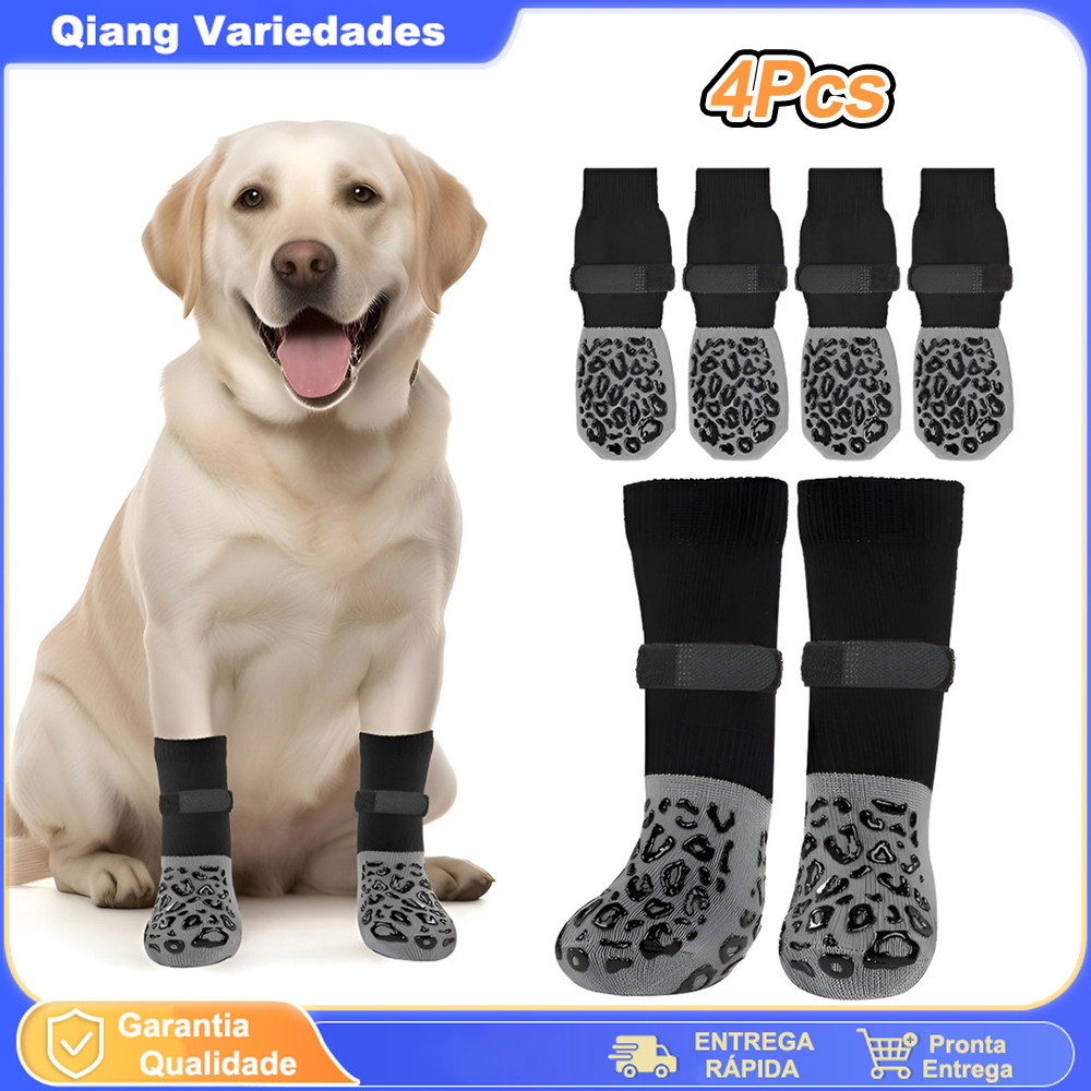 4 Meias Antiderrapantes Para Cachorro Antirrisco Inverno em Oferta na Shopee