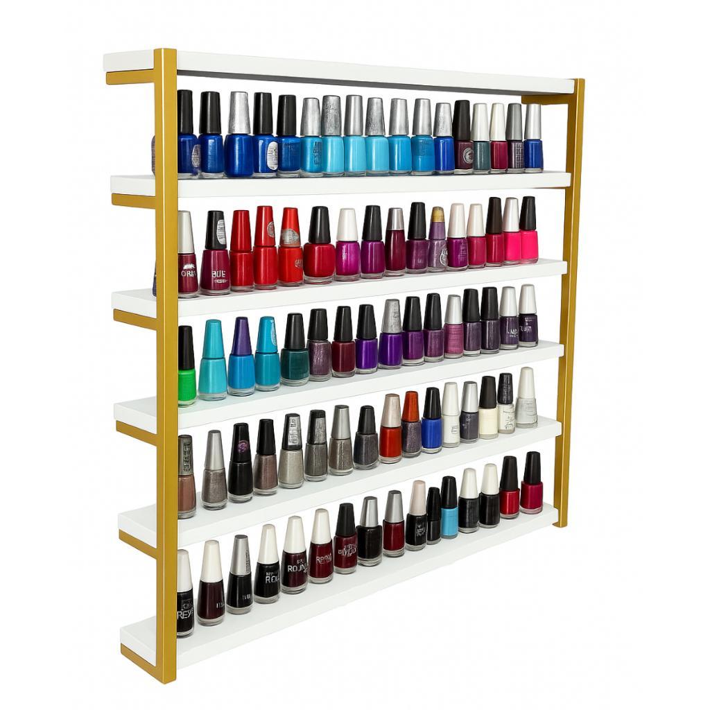 Nicho Expositor de Esmaltes para Manicure e Salão – Modelo Industrial de Parede