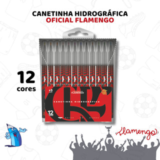 CANETINHA FLAMENGO 12 CORES HIDROGRÁFICA FL0301 SKYPAPER em Oferta na Shopee