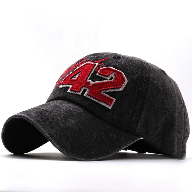 Boné de Beisebol Simples para Pesca de Verão para Mulheres, Boné Snapback Masculino com Bordado da Letra 42, Boné Casual