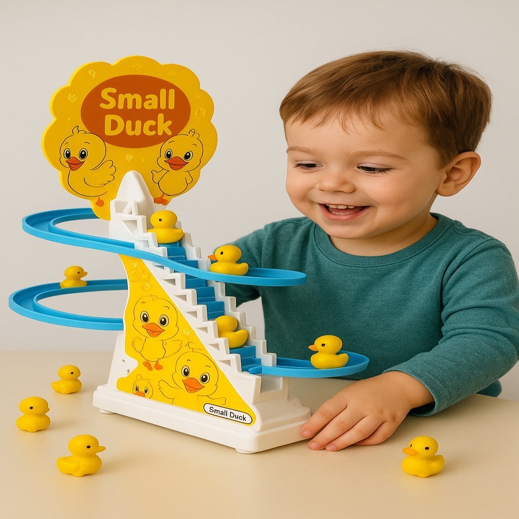 Brinquedo Pista de Patinhos Automática Infantil – Escada Educativa Colorida
