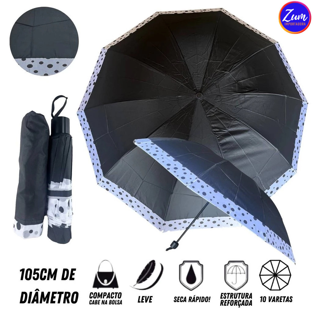 Sombrinha Grande Reforçada Original Cores Diversas SZJ-6363