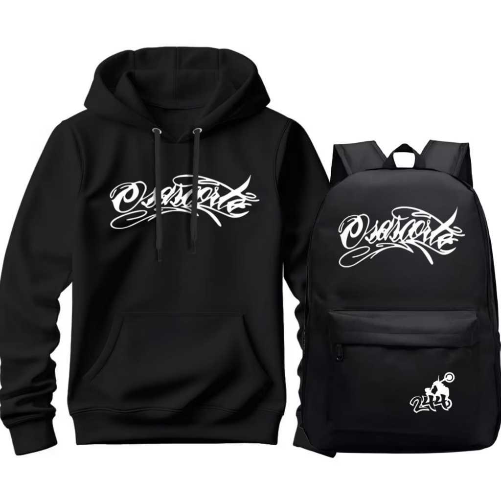 Kit Mochila e Moletom CAPOTE GRAU Personalizados OSASCORT  244-Onlyone em Oferta na Shopee