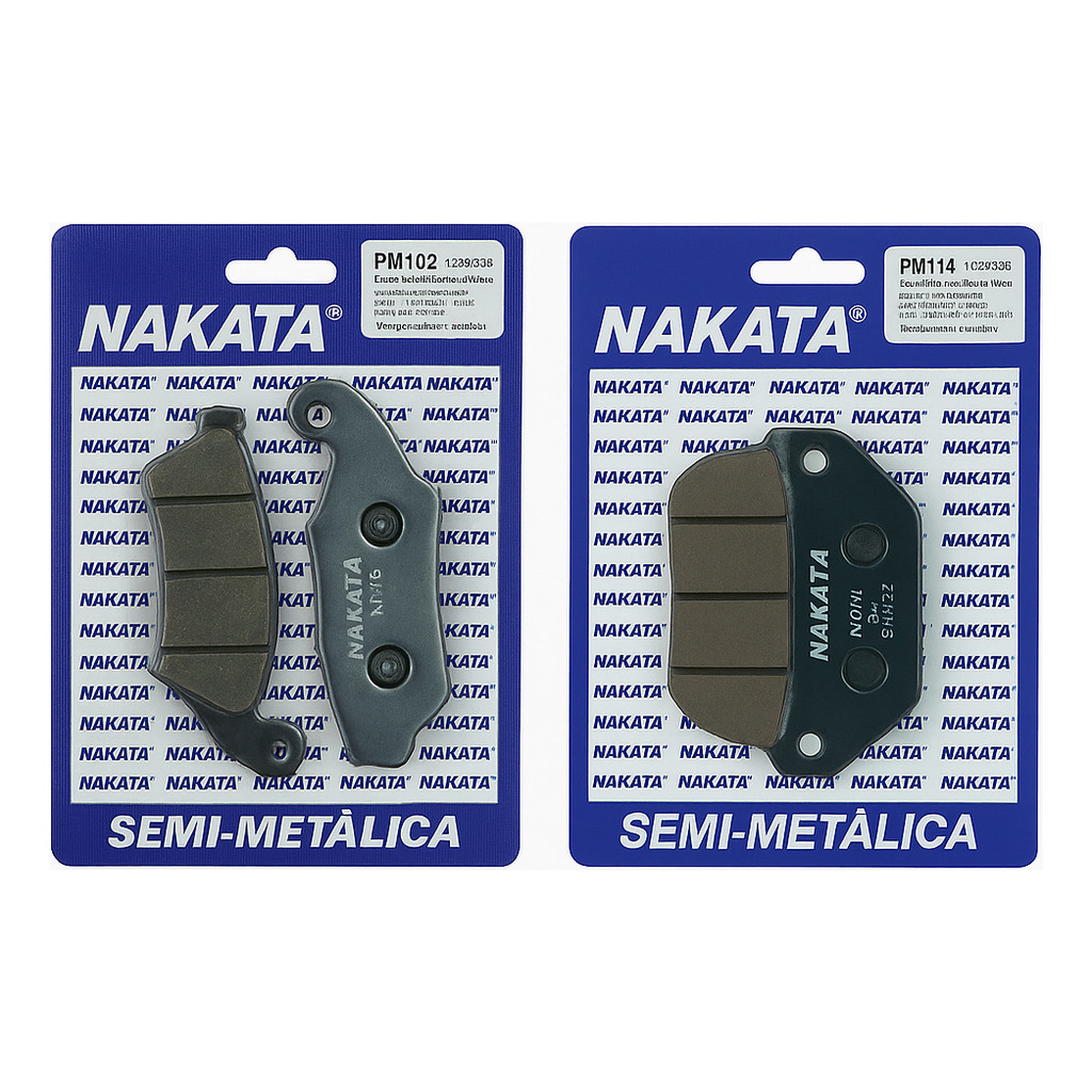 Kit Pastilha Freio Moto Dianteira e Traseira Original Nakata Xre 300 2018 2019 2020 2021 2022 2023