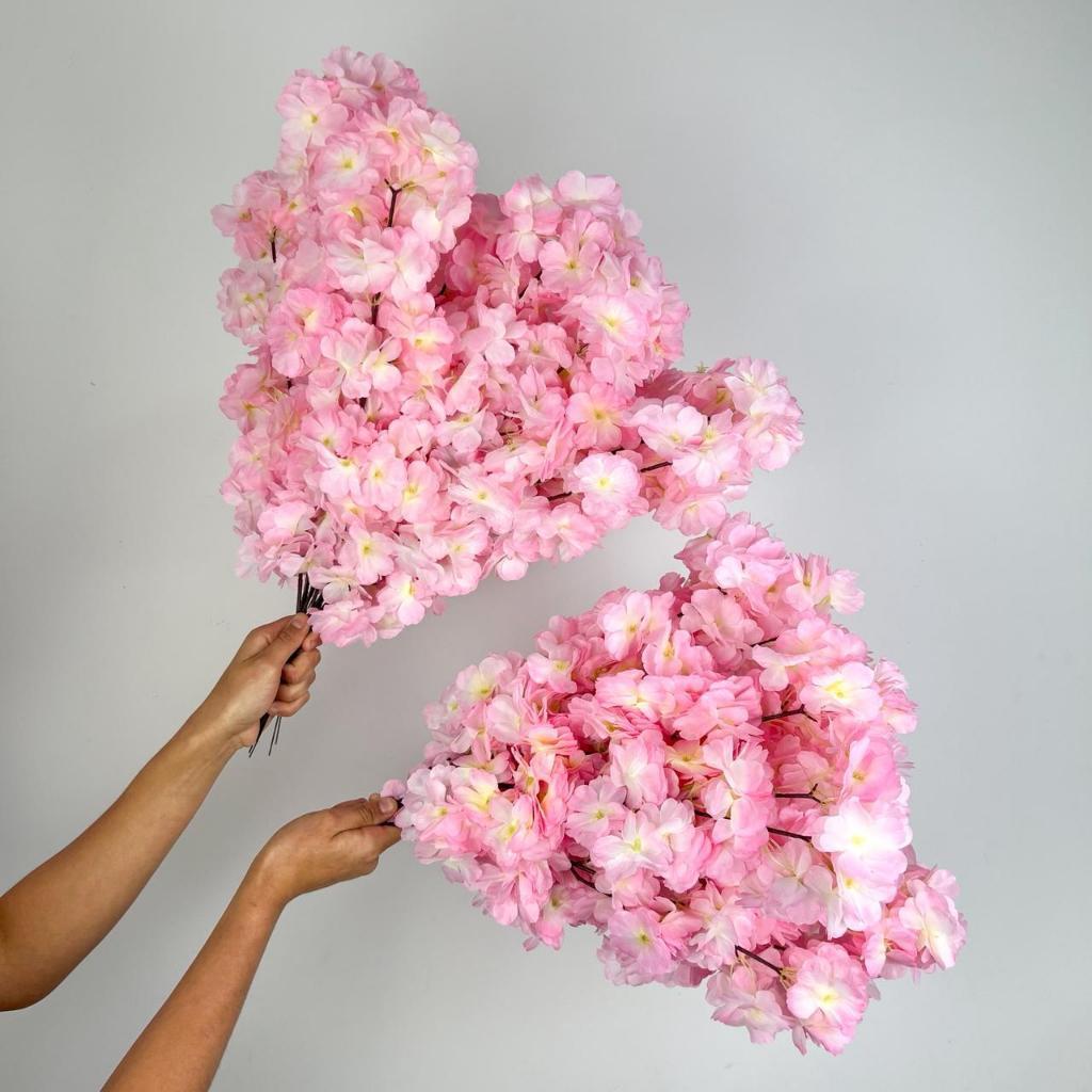 Flor 10 a 40 Flores 45cm Flor Cerejeira artificial Decoração Casa -A-520 ROSA MESCLADO