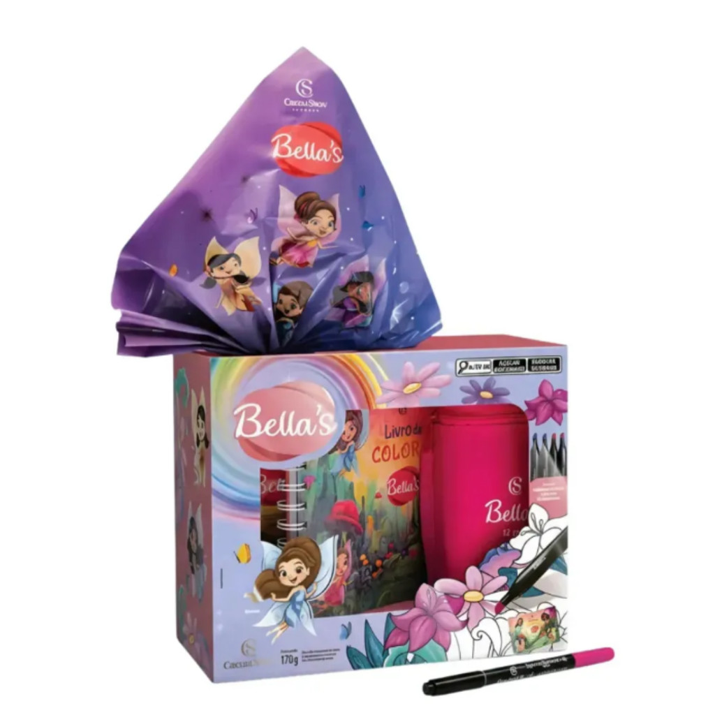 Ovo De Páscoa Bella's 170g Chocolate Preto Cacau Show em Oferta na Shopee