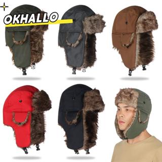 OKHALLO Russo Ushanka Homens Mulheres Earflap Fur Ski Chapéu em Oferta na Shopee