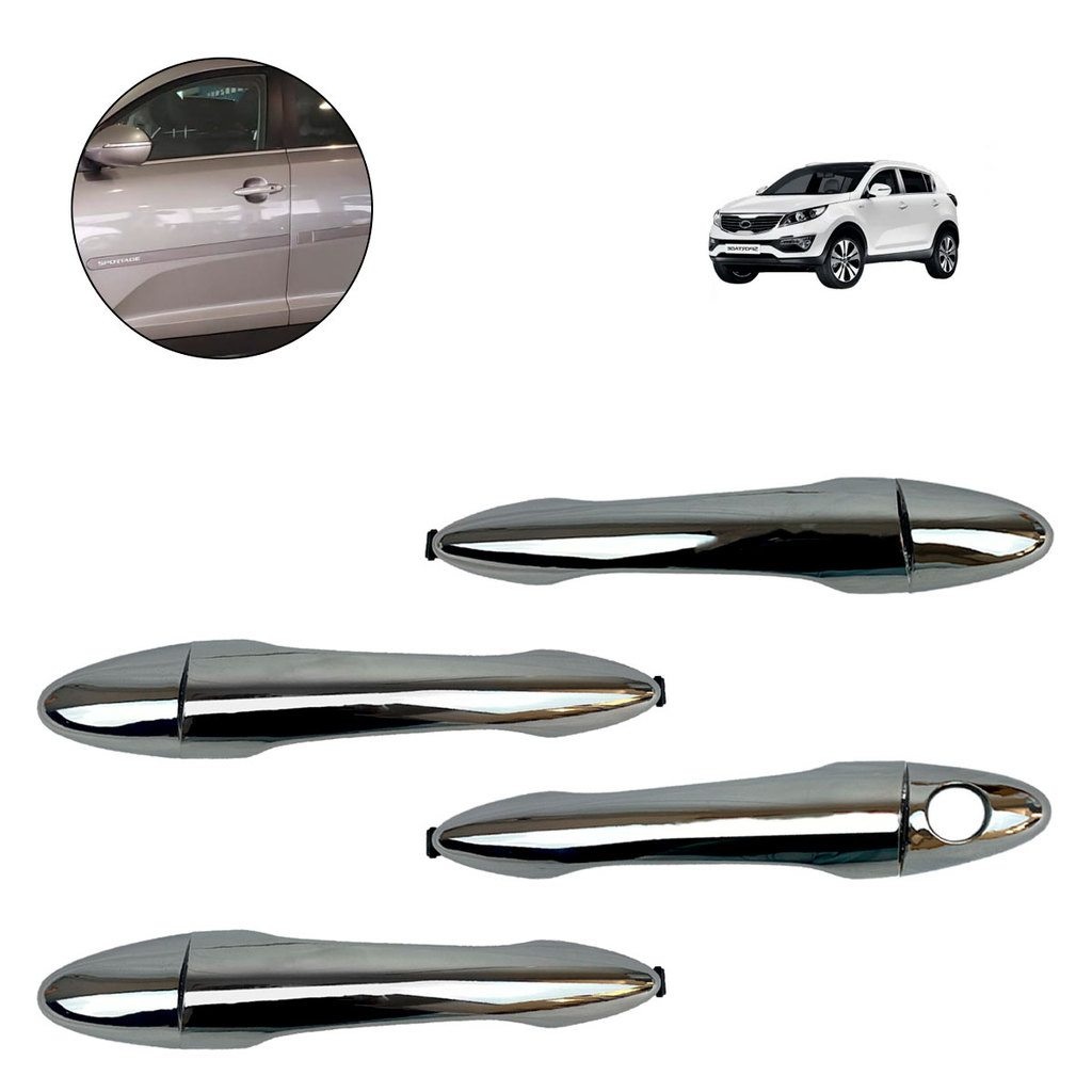 Kit Maçaneta Cromada Externa Dianteira Traseira Sportage Anos 2011 2012 2013 2014 2015 2016