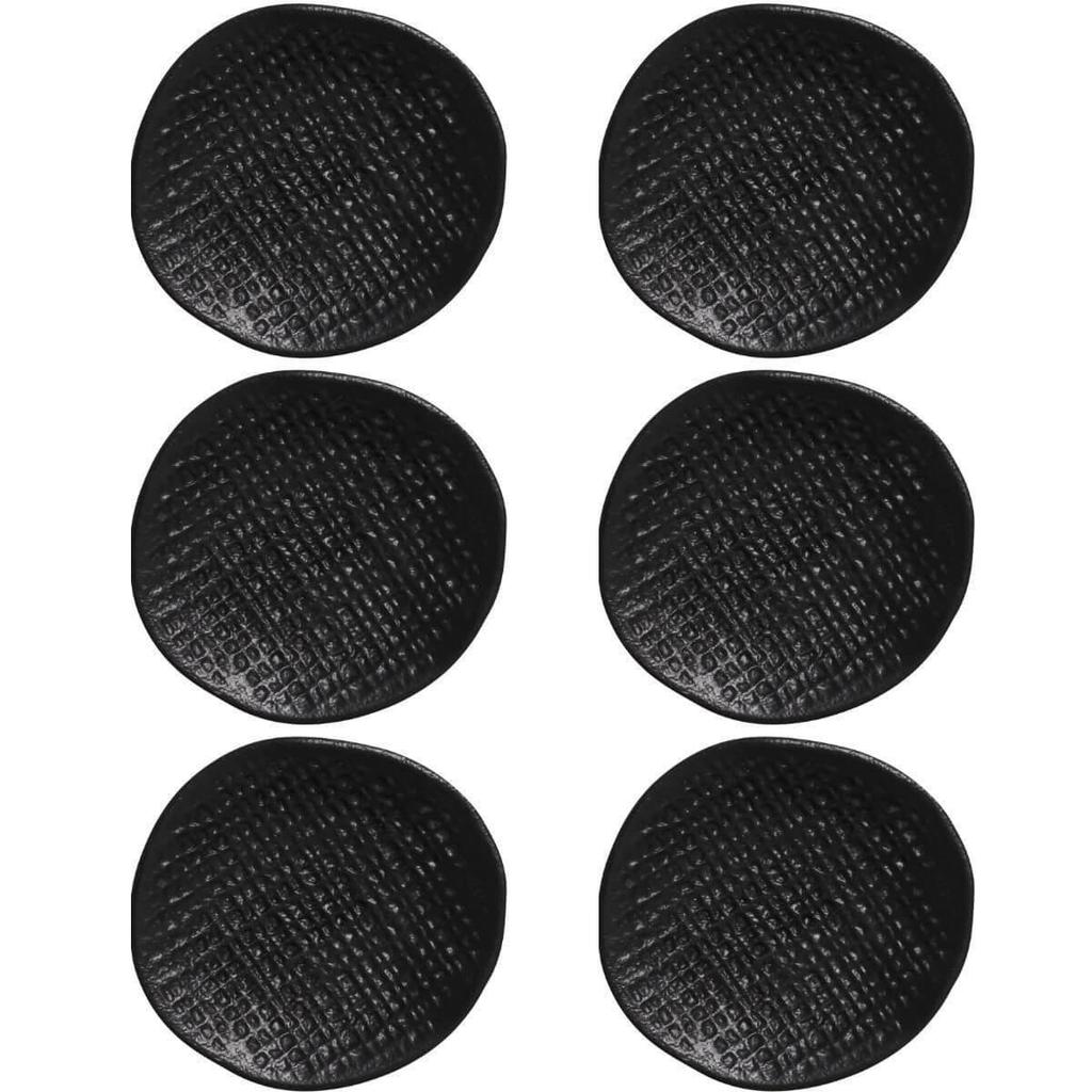 Kit 6 Ramequins Cerâmica Stoneware Porto Brasil 57ml Preto Matte Juta Molheira Média Shoyo Molhos Pe