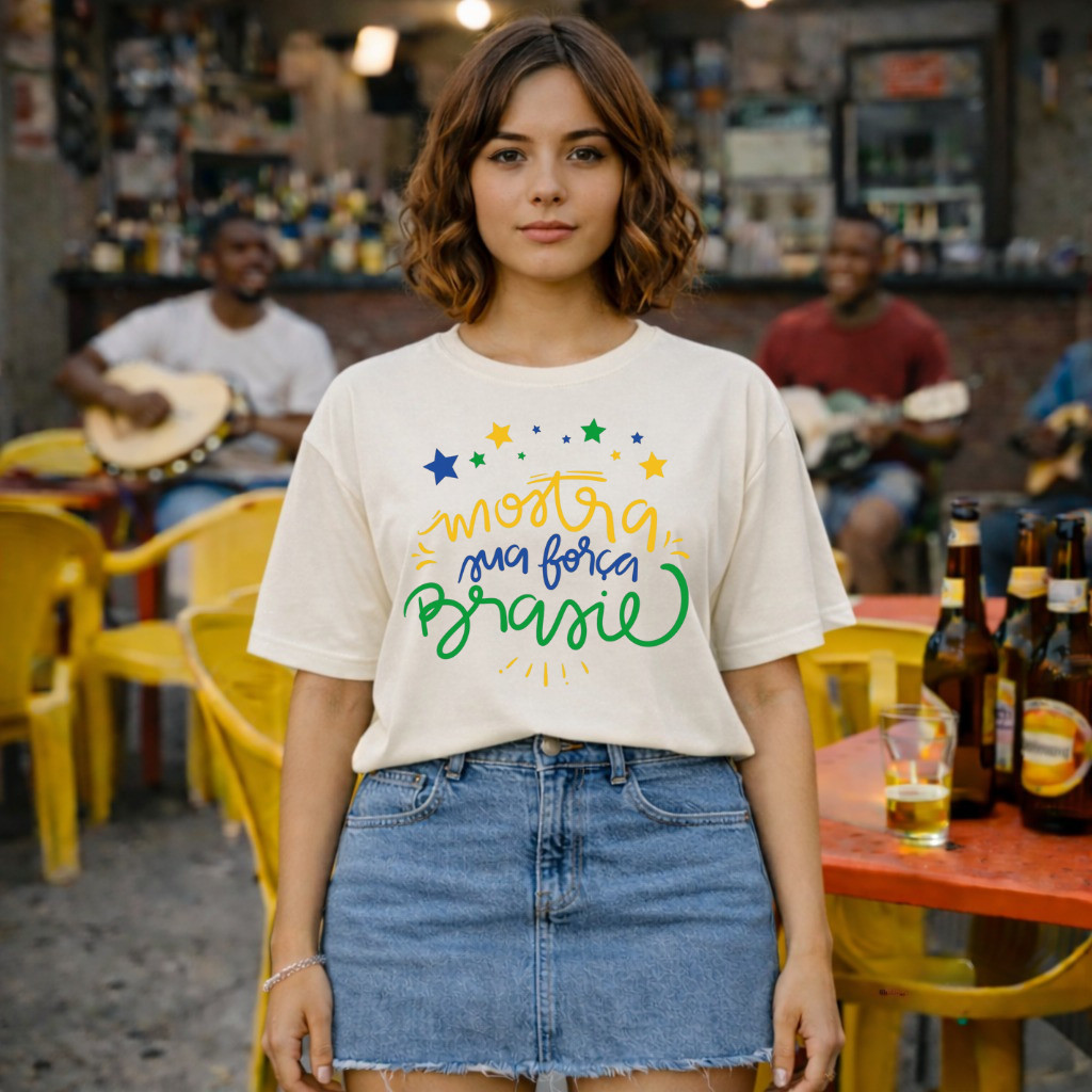 Camisa Oversized Brasil Copa do mundo Seleção Brasileira Blusa Larga Algodão