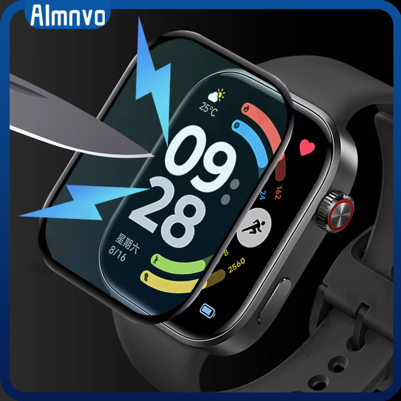Película 3D Com Vidro Para Relógio Smartwatch Redmi Watch 6/5/4/Redmi Watch 5 3 Active/5 3 Lite Protetor De Pantalla