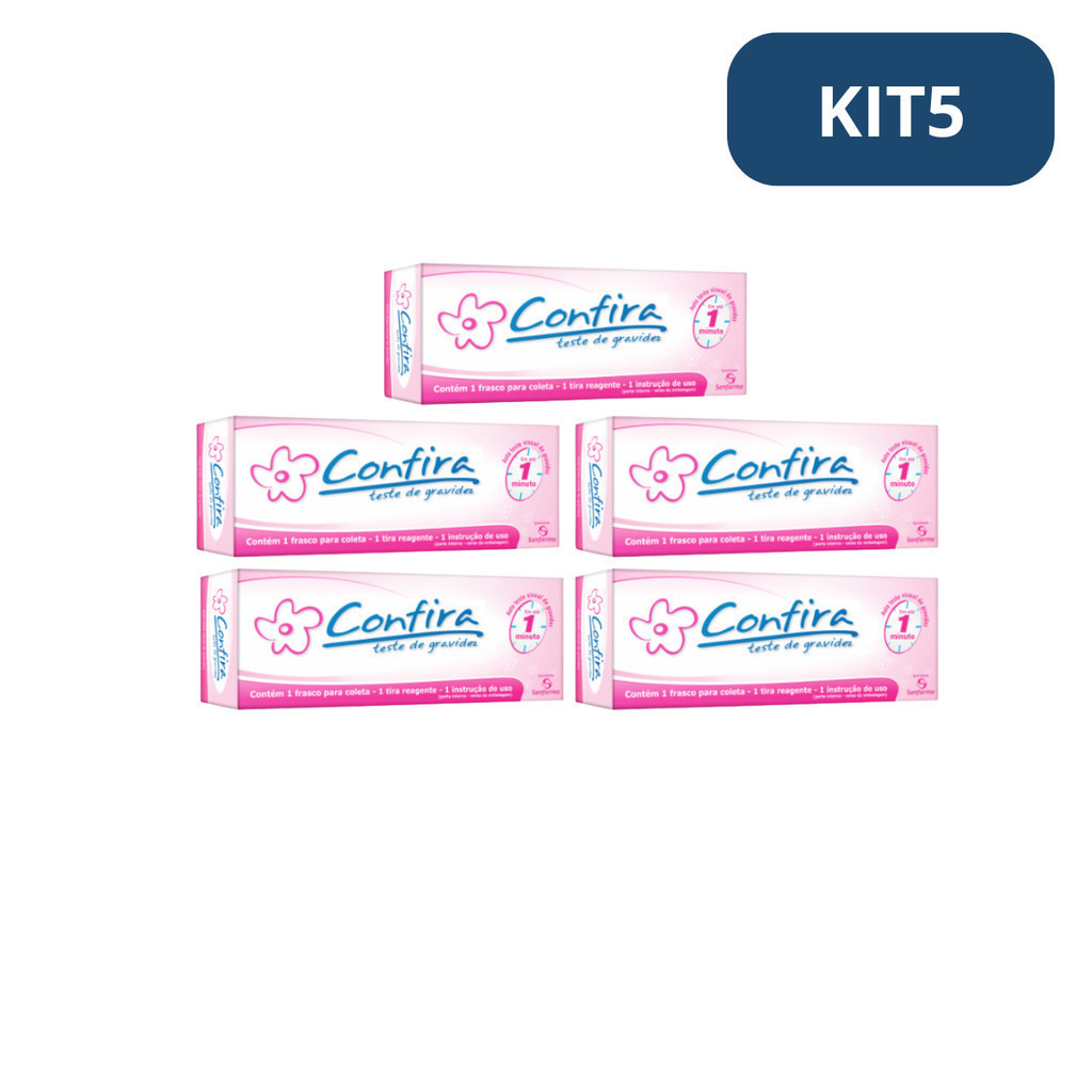 Teste De Gravidez Kit com 5 Confira em tira Sanfarma em Oferta na Shopee