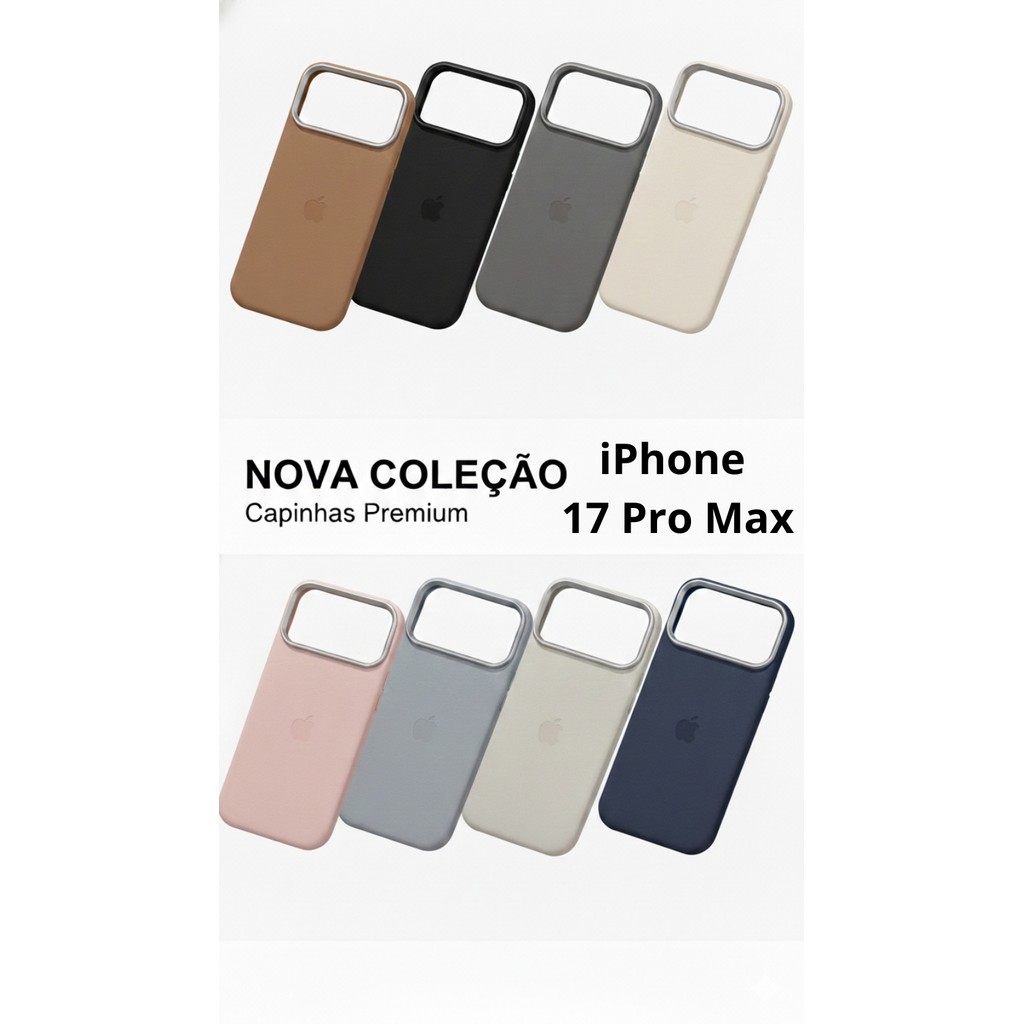 Capa Capinha de Couro Compatível Com iPhone 17 Pro Max - Case de Alta Qualidade em Oferta na Shopee