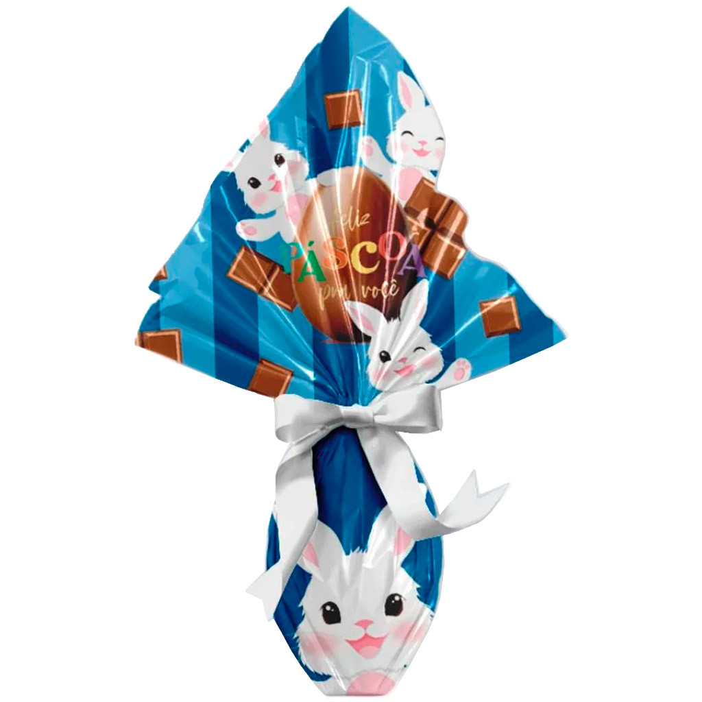 Saco Express Páscoa Felicitá Guga Azul 250g a 350g 35x35cm c/25 - Cromus