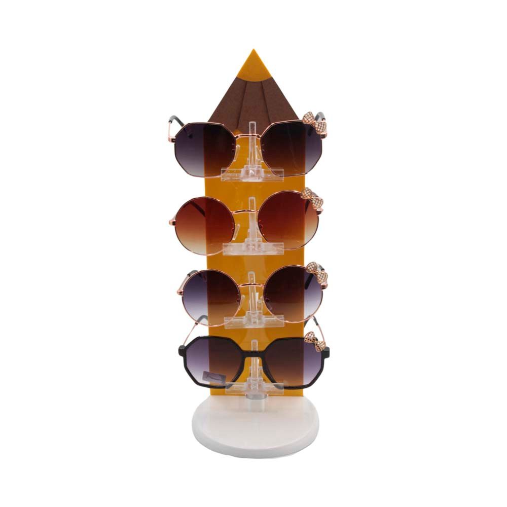 Expositor Infantil Torre Lápis Para 4 Óculos Em Acrílico Mdf Para Vitrine