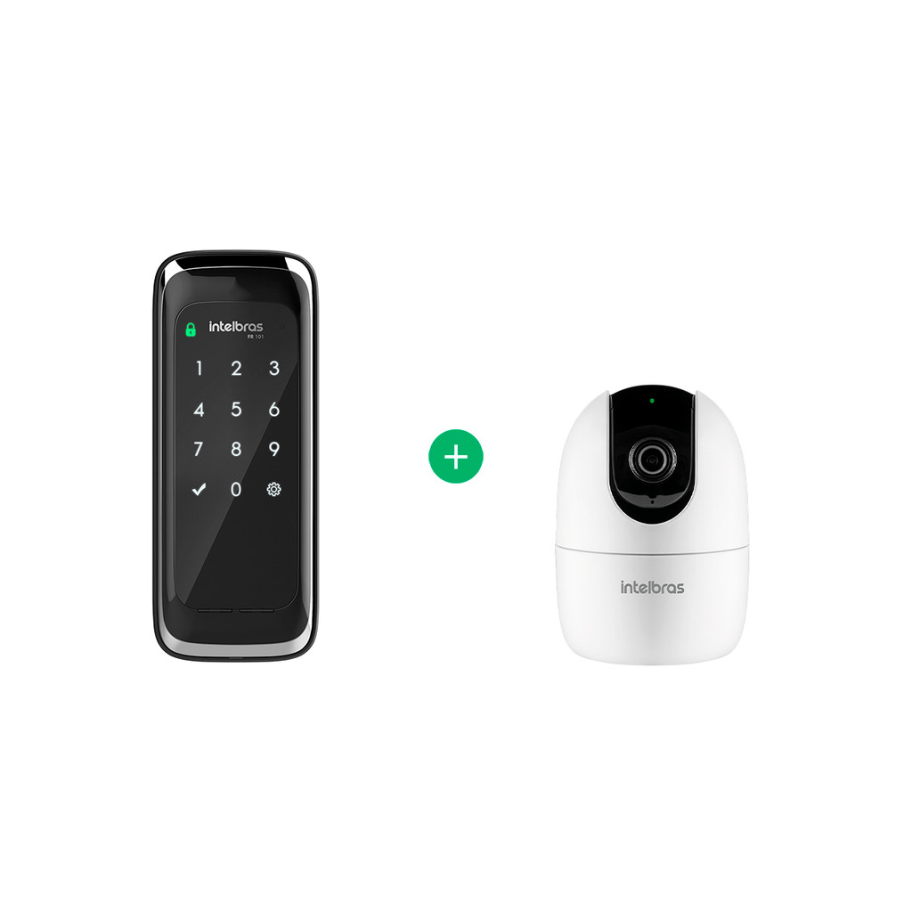 Kit Fechadura Digital de Sobrepor FR 101 com Câmera IM4 C Intelbras em Oferta na Shopee