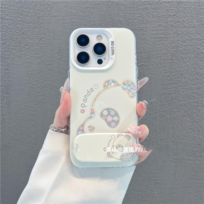 Capinha capa panda fofo com grafite Para SAMSUNG Galaxy A55 A54 A35 A34 A25 A15 S24 S23 S25 pulseira rosa Capa TPU 
