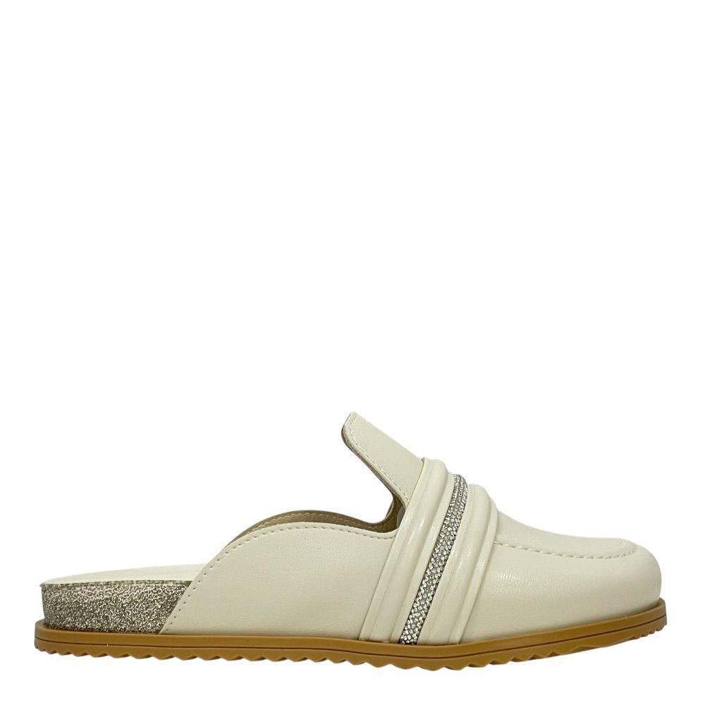 Mule Moleca Feminino com Detalhe Strass Elegante Confortável em Oferta na Shopee