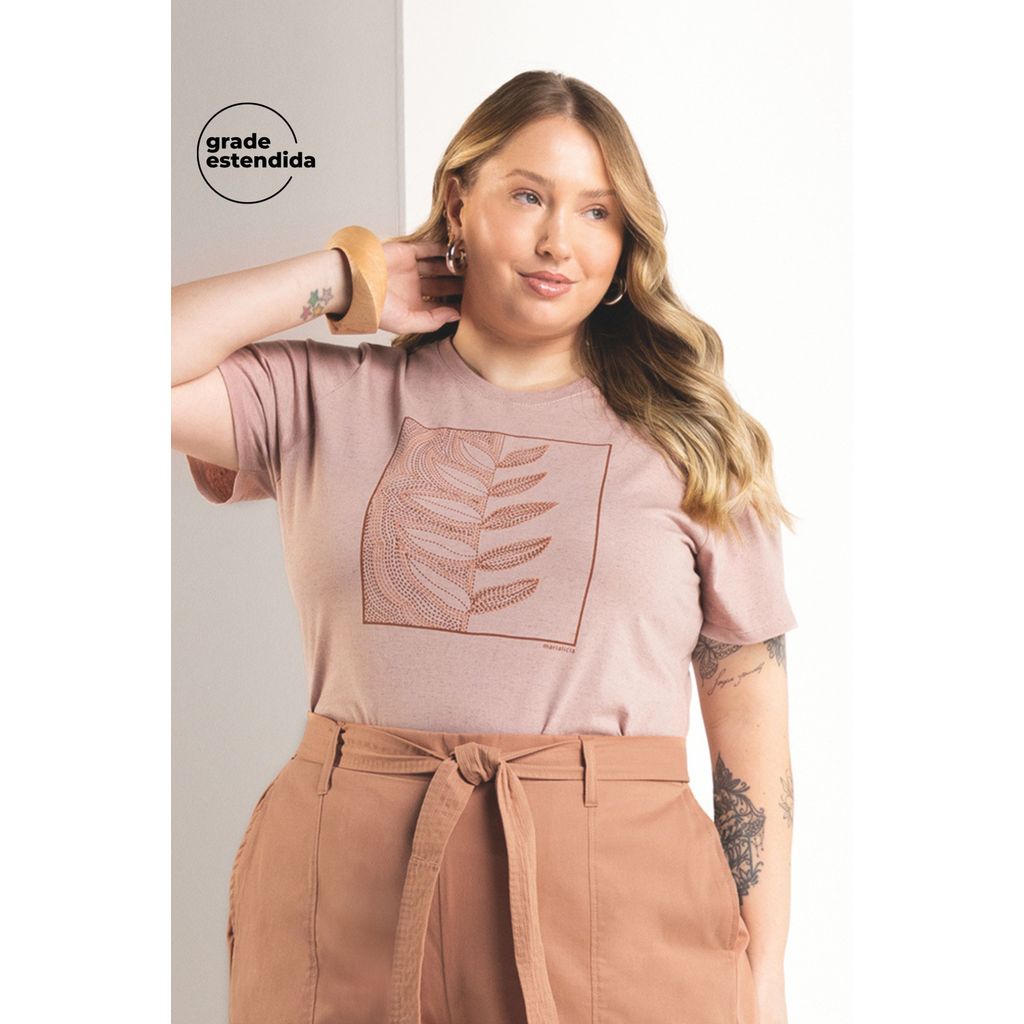 T-Shirt Feminina Eco Marialícia Rosa