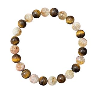 Pulseira Citrino Olho de Tigre 8mm Natural Prosperidade Coragem em Oferta na Shopee