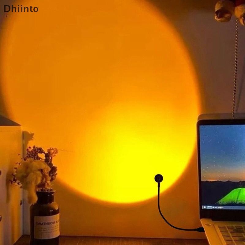 [Dhiint] LED Sunset Lamp Nightlights Projetor USB Decoração De Festa De Aniversário Luzes De Humor Para Quarto Sala De E