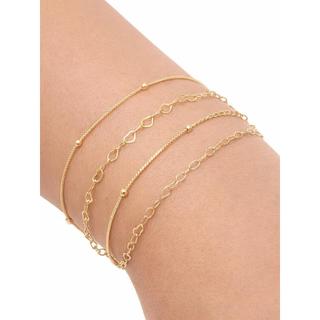 Kit pulseiras ouro 18k