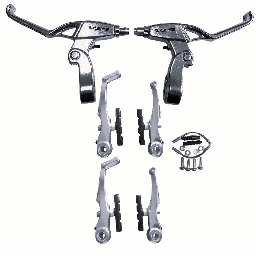 Kit Freio Vbrake Alumínio Cromado Polido Manete + Freio GTA