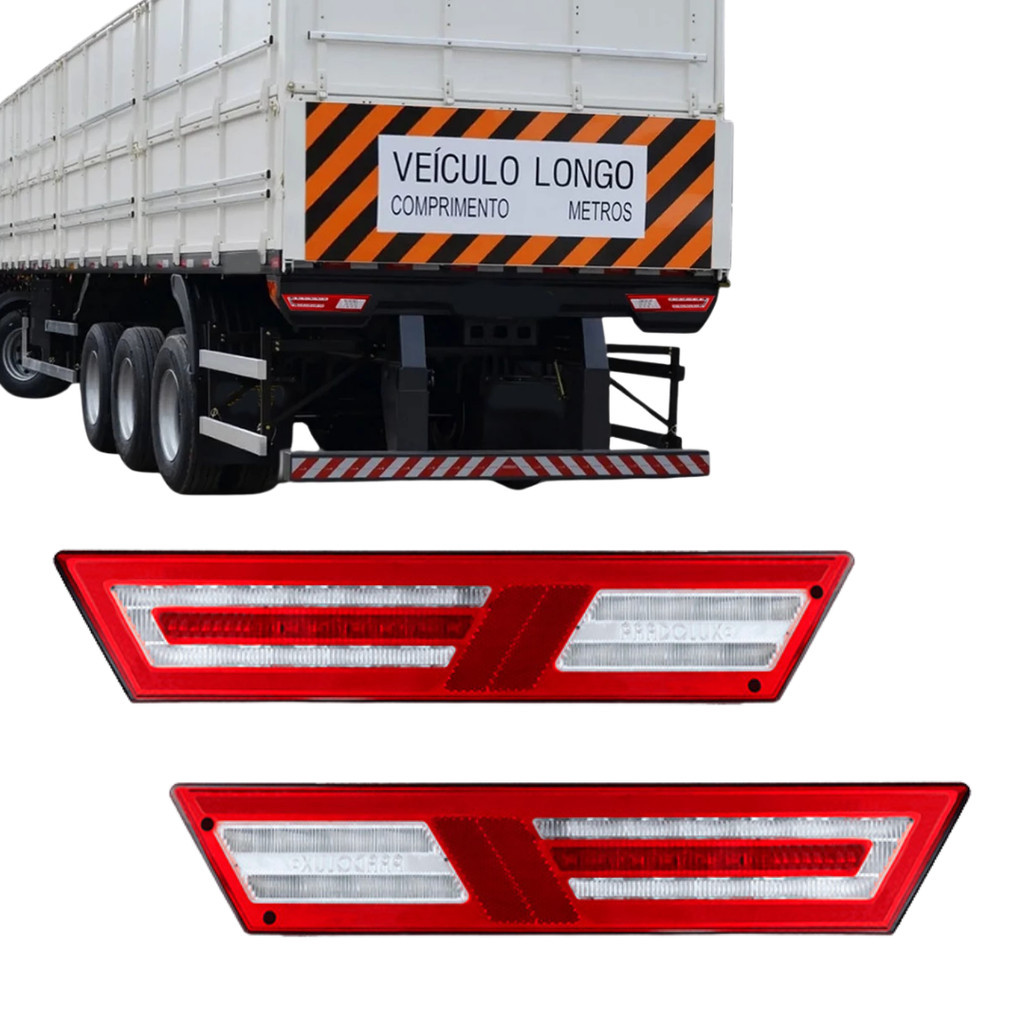 Par De Lanterna Traseira Modulus Led Carreta e Caminhão Universal Bivolt Sequencial