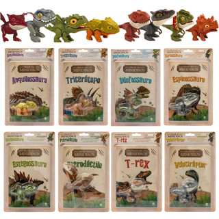Cnj Livro e Mini Dinossauro articulado Mundo dos Mini Dinos