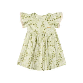 Vestido Bebê Menina Floral Com Renda Colorittá Verde em Oferta na Shopee